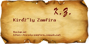 Király Zamfira névjegykártya